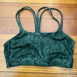 Green sports bra